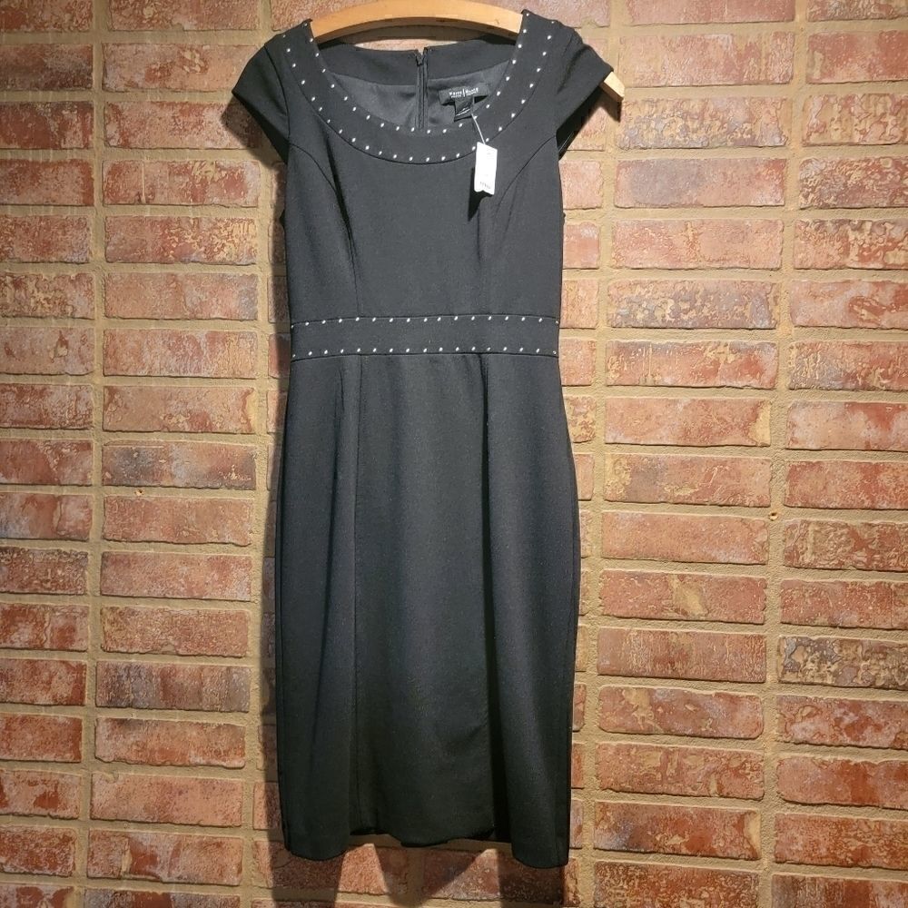 WHBM Black Studded Dress Size 0 NWT